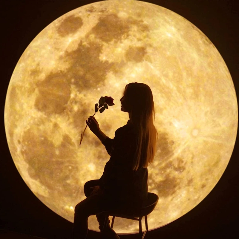 Home Fashion Simple Moon Background Projection Lamp