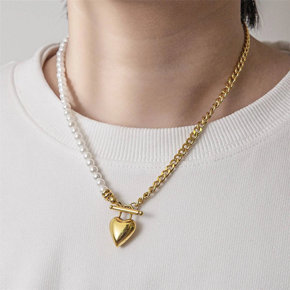 Women's Irregular Temperament Pearl OT Necklace