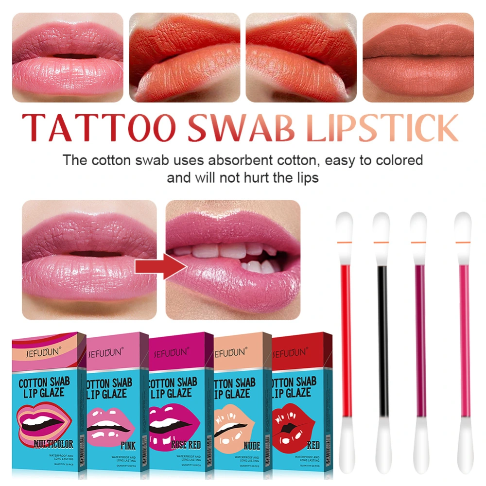 Disposable Lipstick Cotton Stick Lasting Non-stick Cup