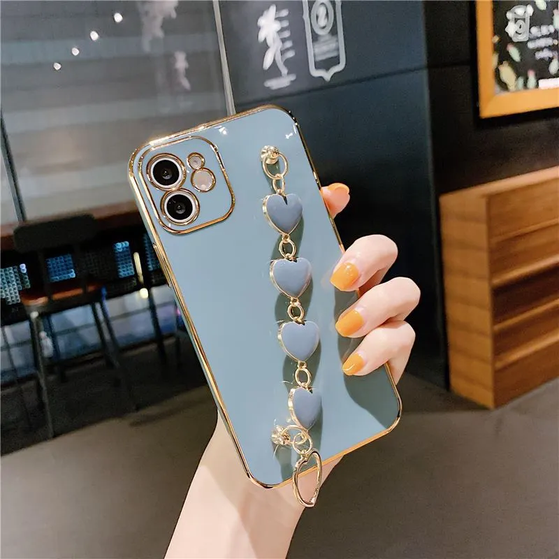 Fashion Electroplating Bracelet Silicone Protective Phone Case