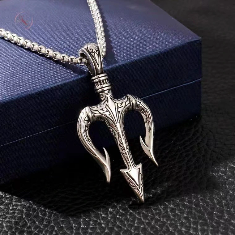 Aquaman Trident Men's Titanium Steel Necklace