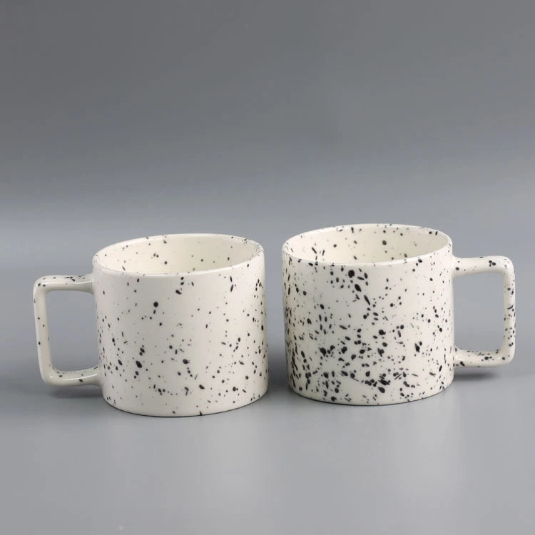 Home Fashion Retro Splash Ink Dot Ceramic Mug