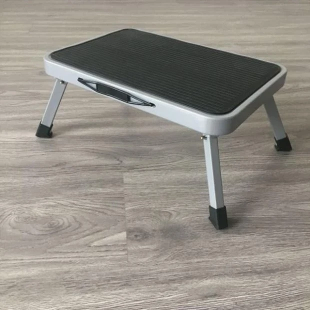 Metal RV Bench Folding Stool Step Ladder Foot Pedal