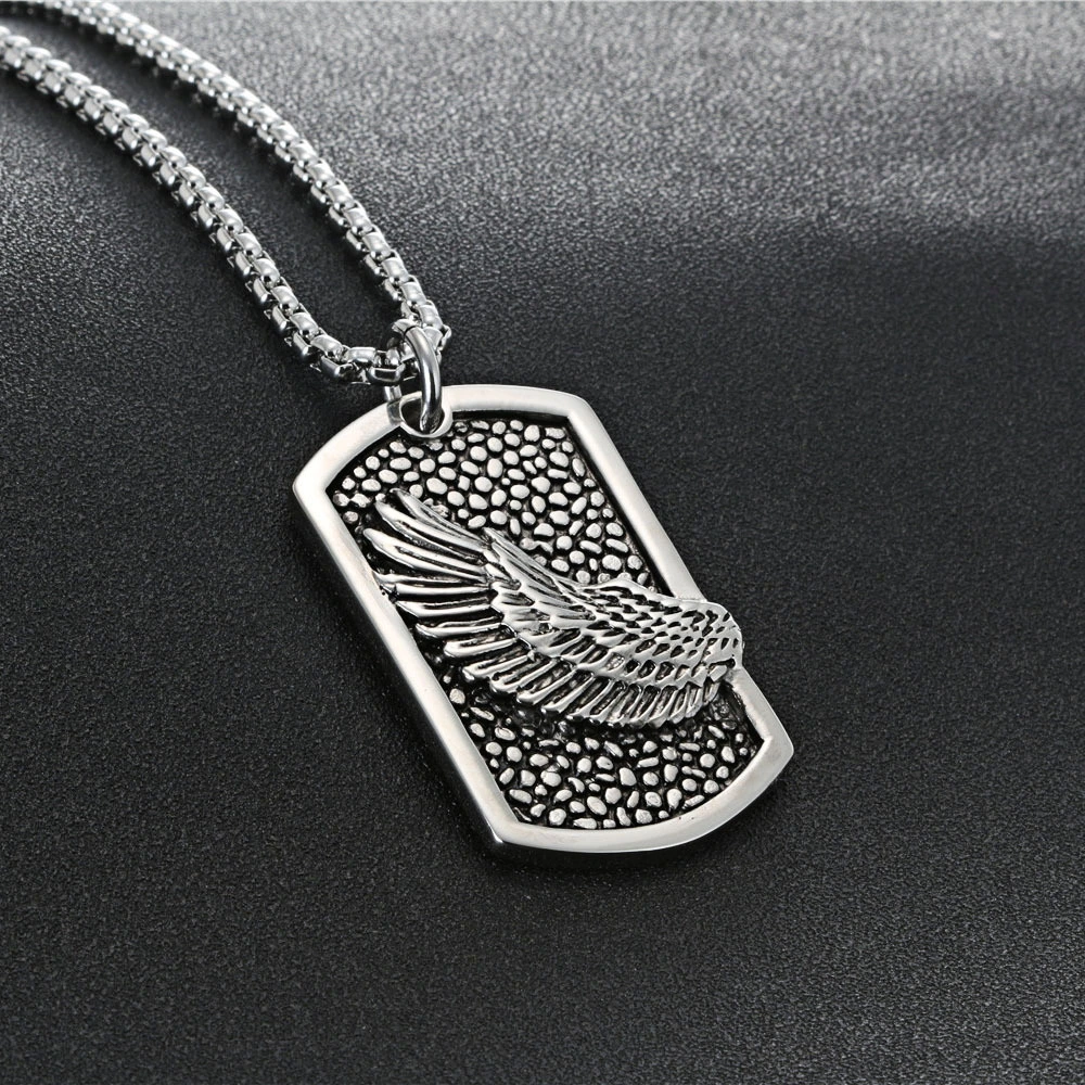 Stainless Steel Casting Tag Creative Necklace