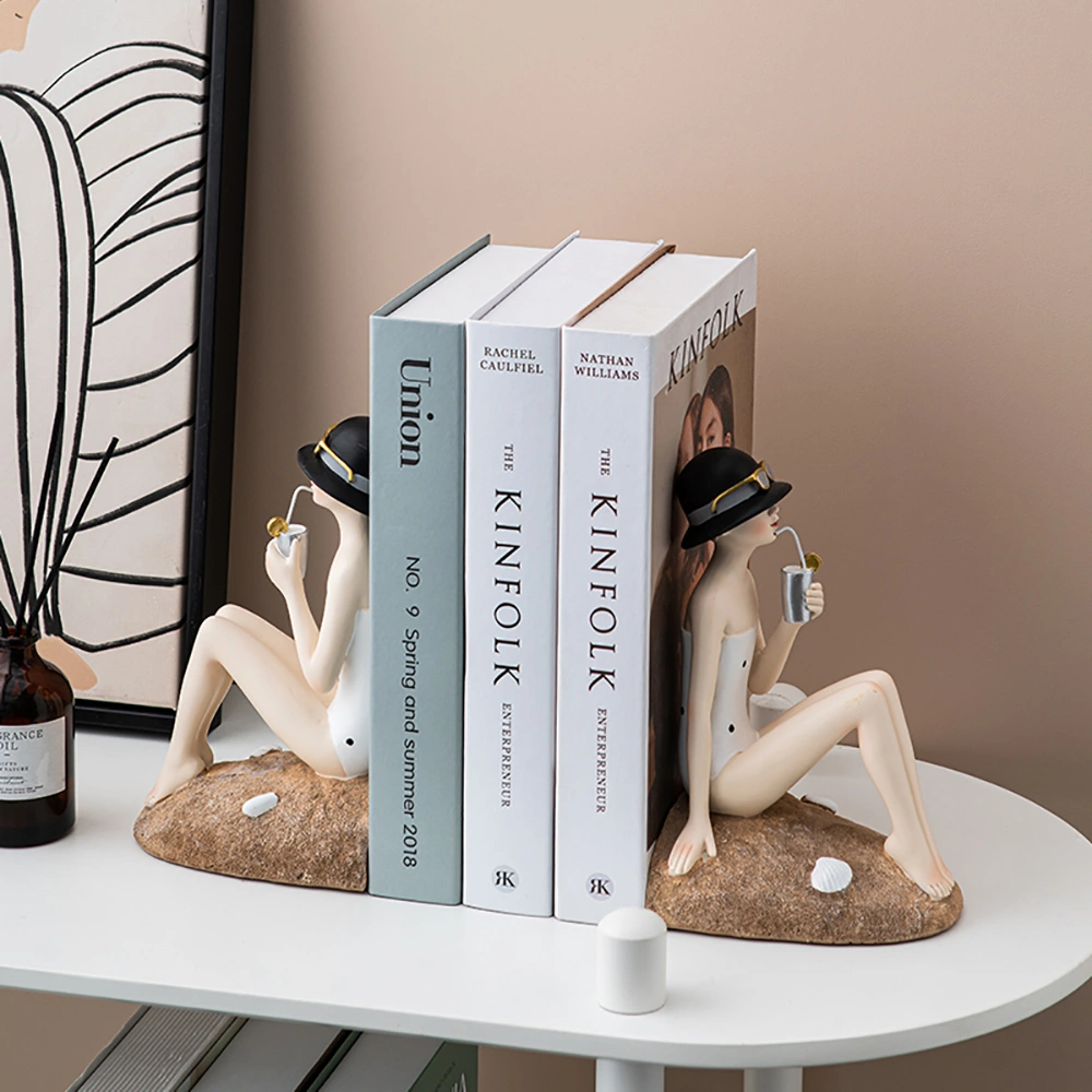 Nordic Ins Style Girl Bookends Decoration Ideas