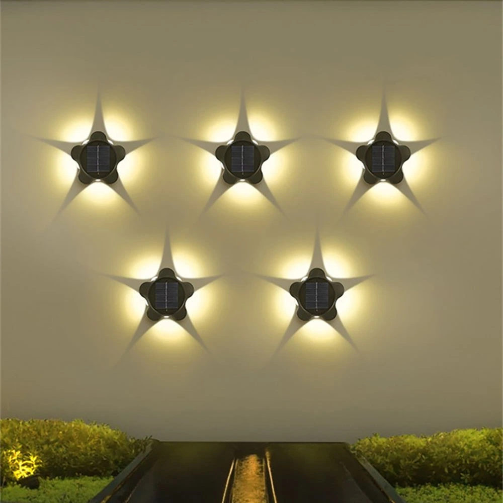 Fashion Personality Pentagram Solar Wall Lamp