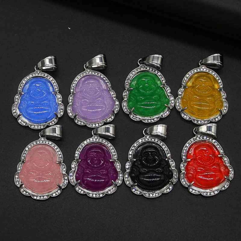 Buddha Pendant Stainless Steel Color Jewelry