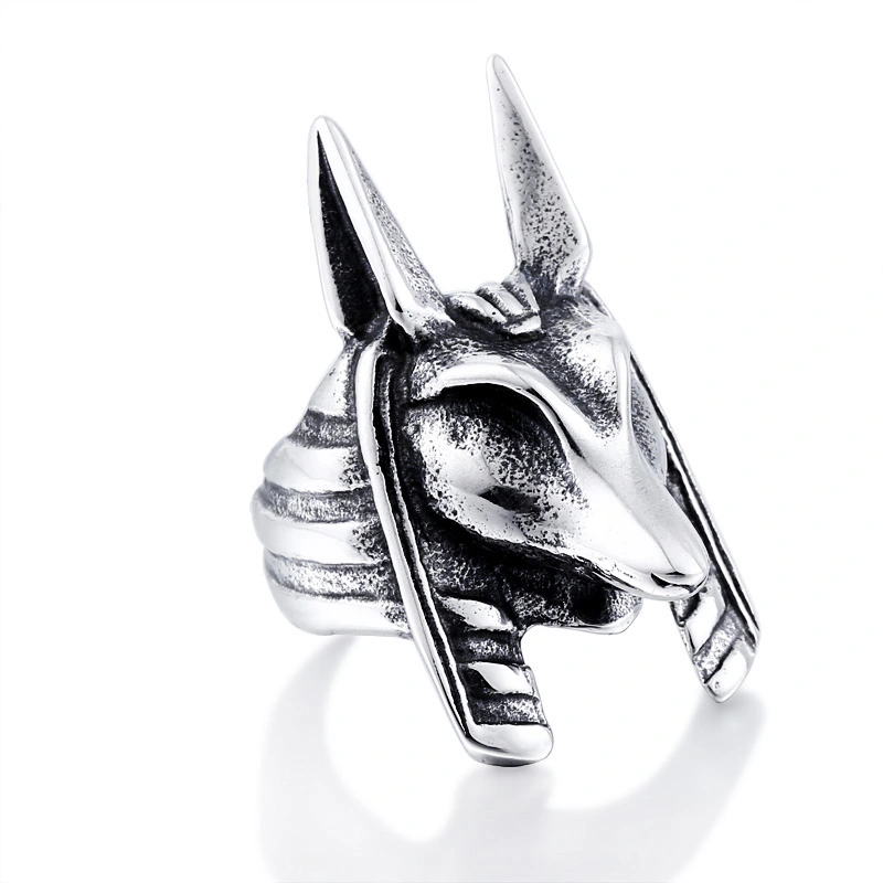 Men's Personality Wolf Head Titanium Steel Ring