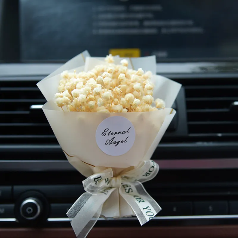 Gypsophila Dried Flower Small Bouquet Flower Mini Car Interior