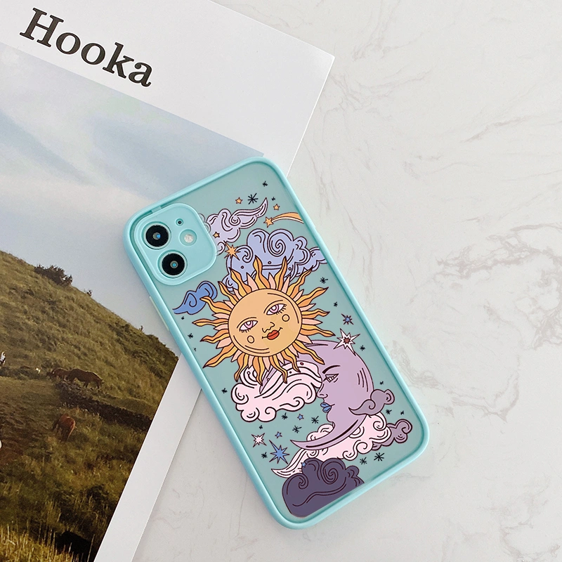 All-inclusive Frosted Small  Creative Sun And Moon Mobile Phone Case