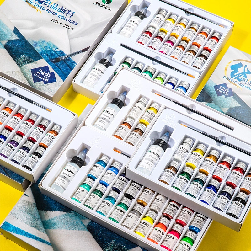 Dope-Dyed Fiber Permanent Fabric Paint Set