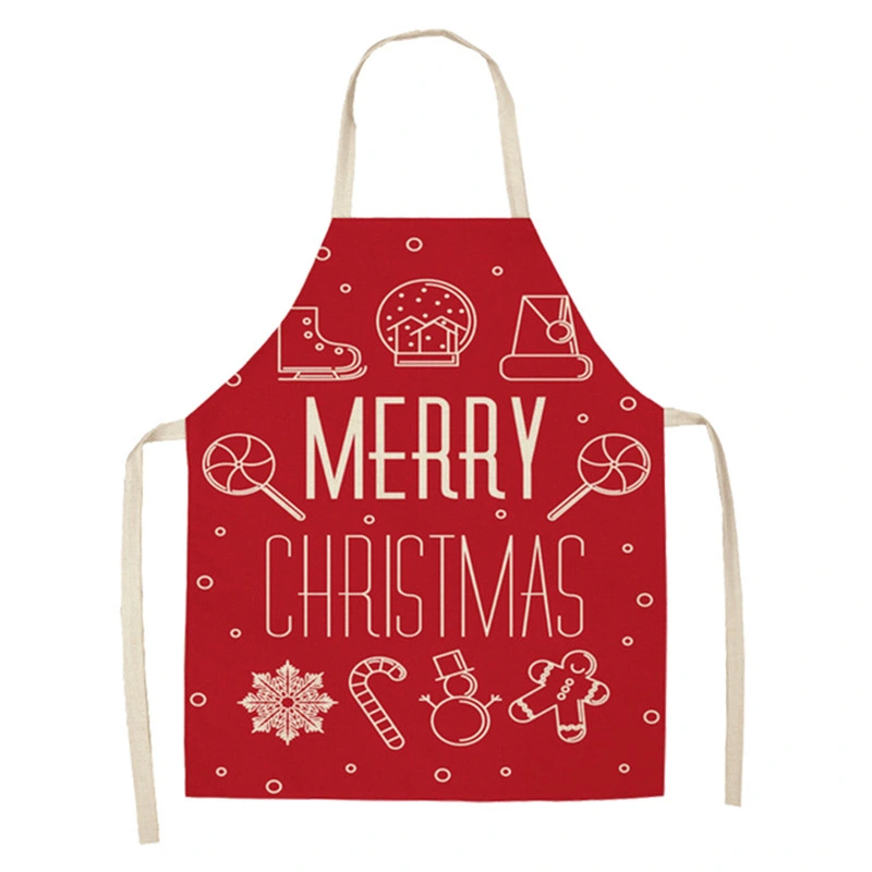 Christmas Festival Snowman Linen Apron