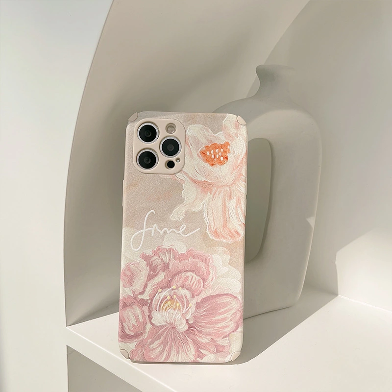 Retro Big Flower Phone Case Silicone