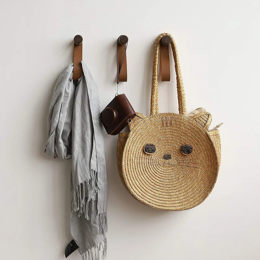 Black Walnut Nordic Nail-free Punching Can Be Pasted Coat Hook