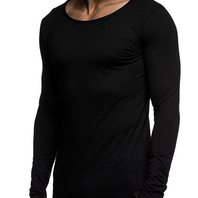 Men's Casual Fashion Patchwork Long Sleeve T-Shirt