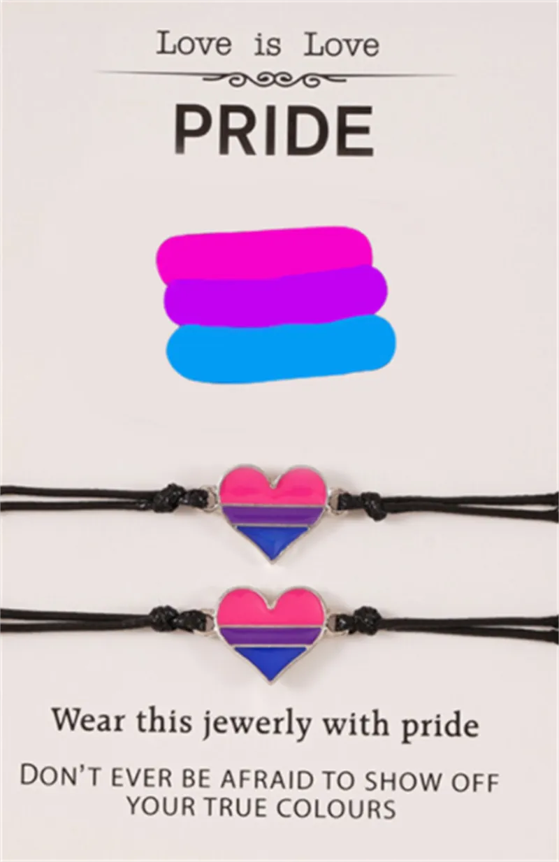 Friendship Love Rainbow Rice Beads Handwoven Card Bracelet