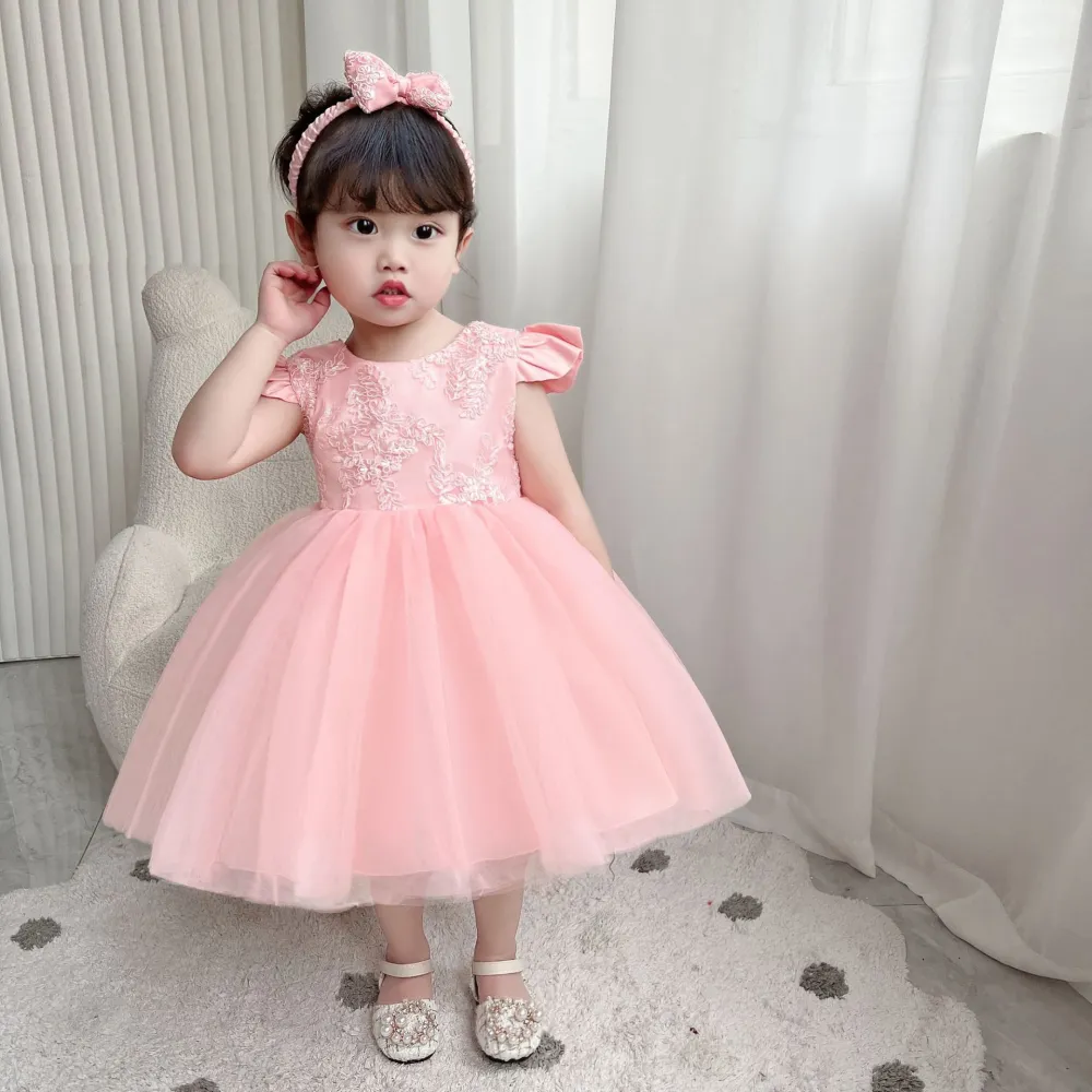 Lace Princess Dress Bow Children's Dress