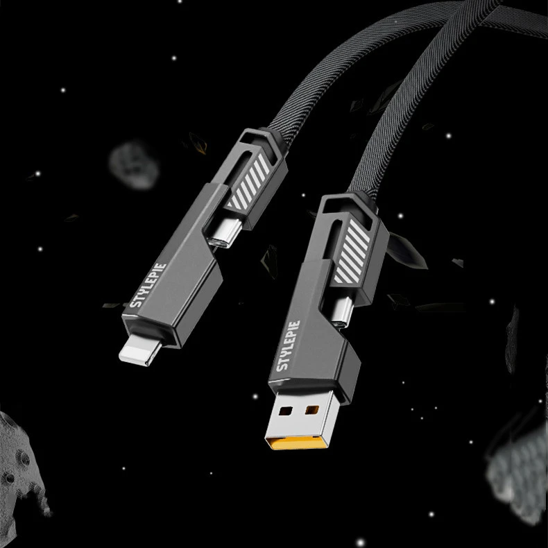 Style Pie Rope Four-in-one Data Cable Type-c