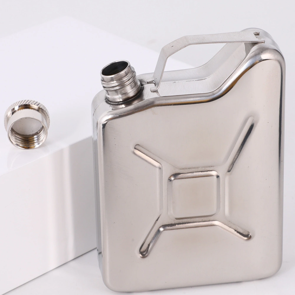 Portable Outdoor Stainless Steel Oil Barrel Shape Wine Jug