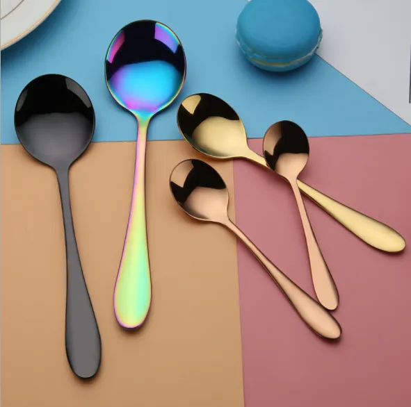 1012 Exquisite Stainless Steel Spoon Spoon Spoon Ti Gold Coffee Tableware