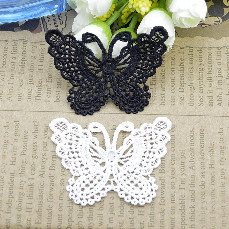 Lace Butterfly Exquisite Clothing Accessories Embroidery Rayon Lace Flower Stickers