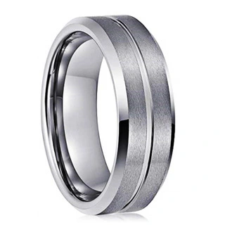 Fashion Men's Simple Tungsten Steel Ring