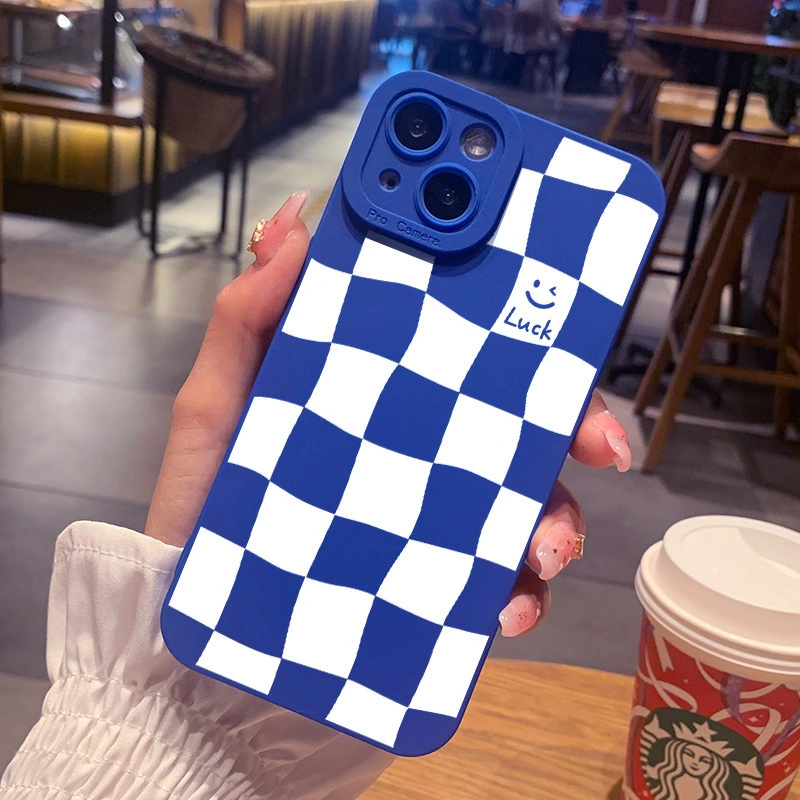 Fashion Personality Angel Eye Checkered Phone Case