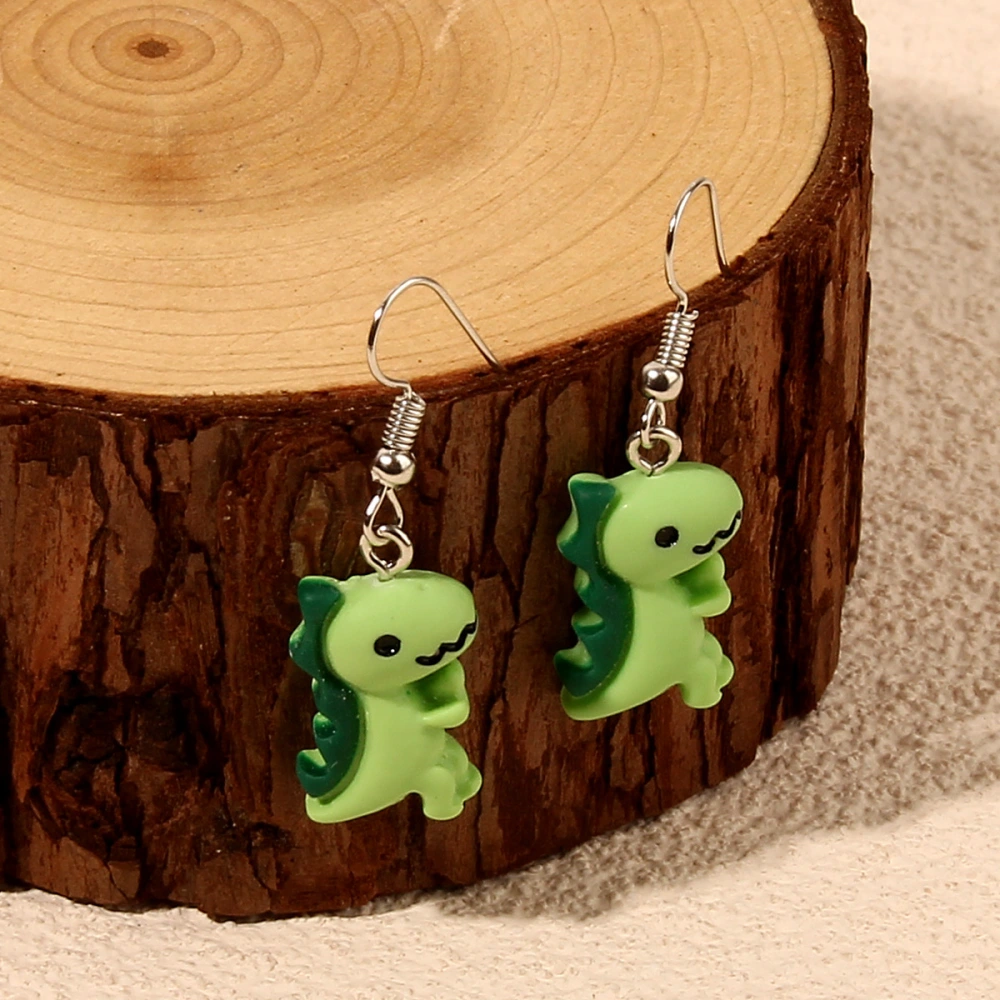 European And American Fashion New Small Dinosaur Pendant Earrings