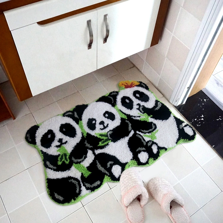 Handmade 3 Panda Pattern Bedroom Floor Mats