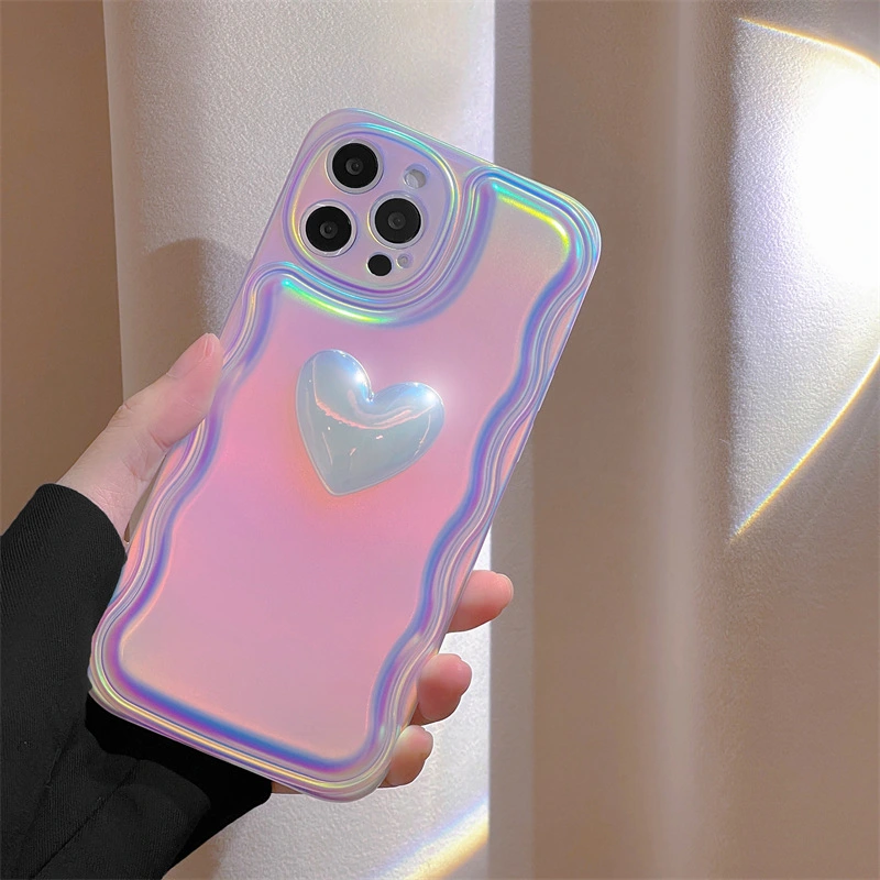 Super Immortal Laser Love Stereo Applicable IP 14Promax Phone Case