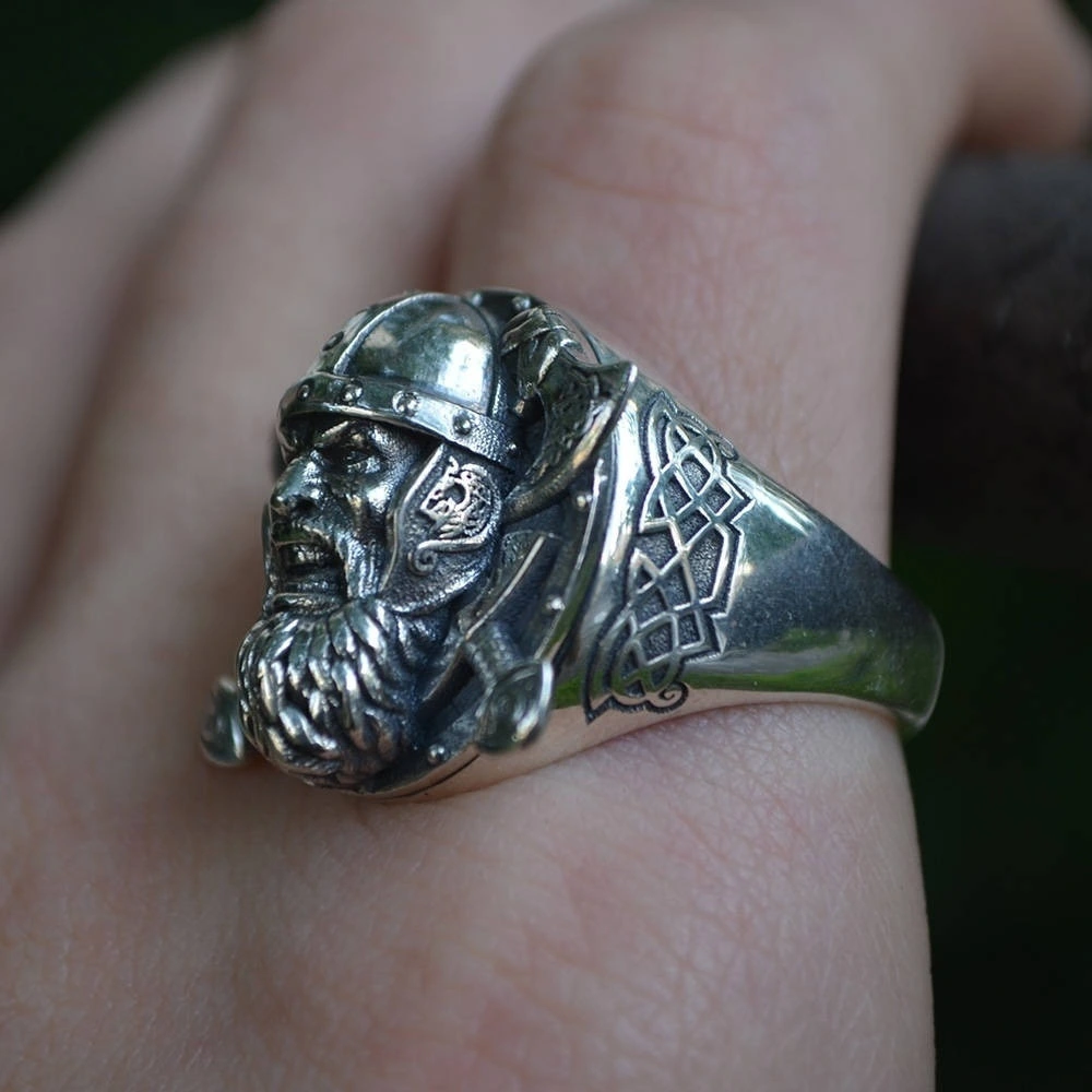 Men's Stainless Steel Nordic Viking Amulet Shape Ring