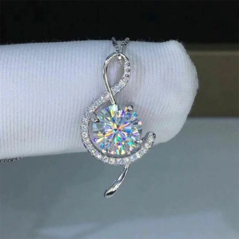 Glittering Notes Ladies Pendant Necklace