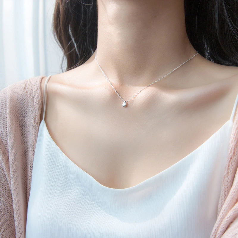 Cute Water Drop Necklace Sweet Beanie Collarbone Chain