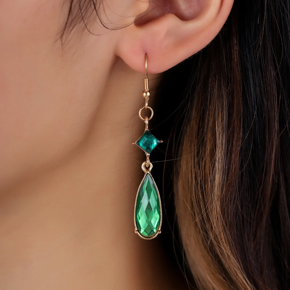 Retro Simple Water Drop Zircon Earrings Fashion