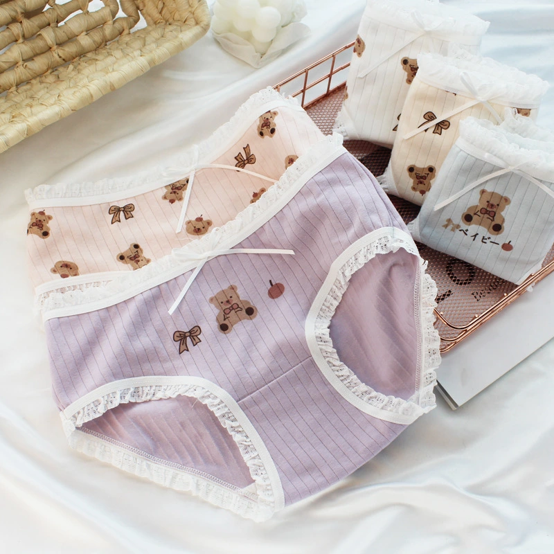 Female Soft Cute Bear Boy Comfortable Sweet Triangle Shorts