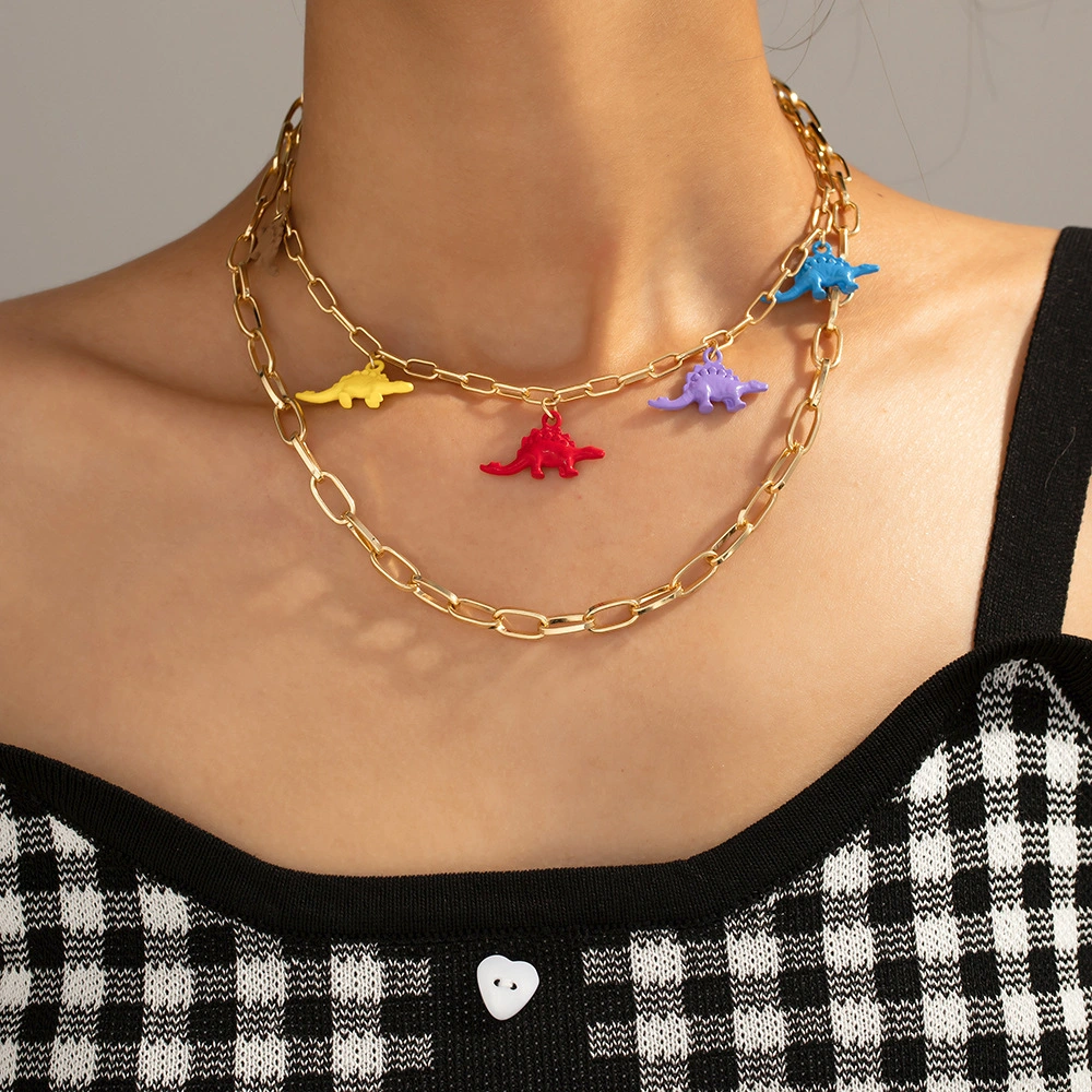 Women's Fashion Alloy Dinosaur Multilayer Necklace