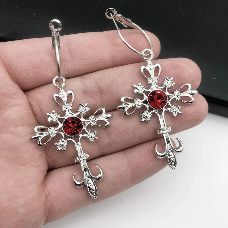 New Hot Sale Fashion Rock Red Oil Drop Crystal Earrings