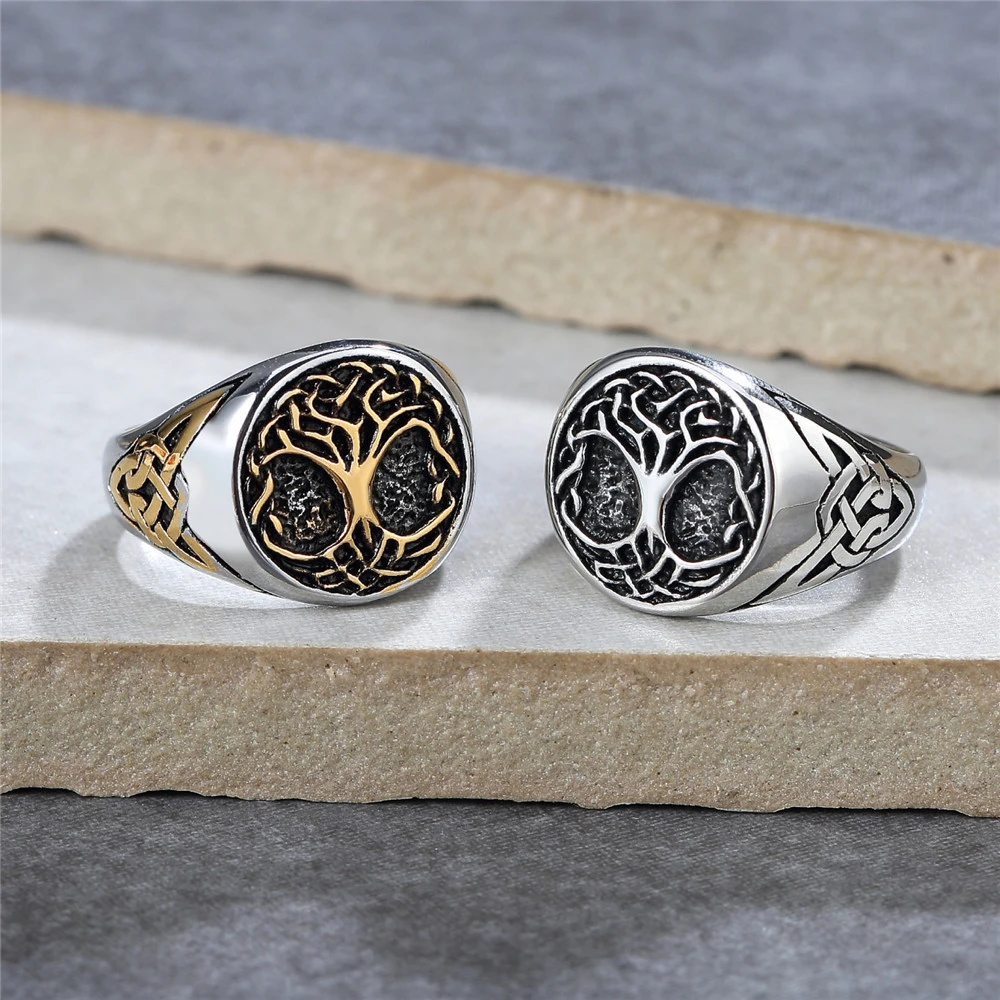 Jewelry Viking Tree Of Life Men's Personality Ring