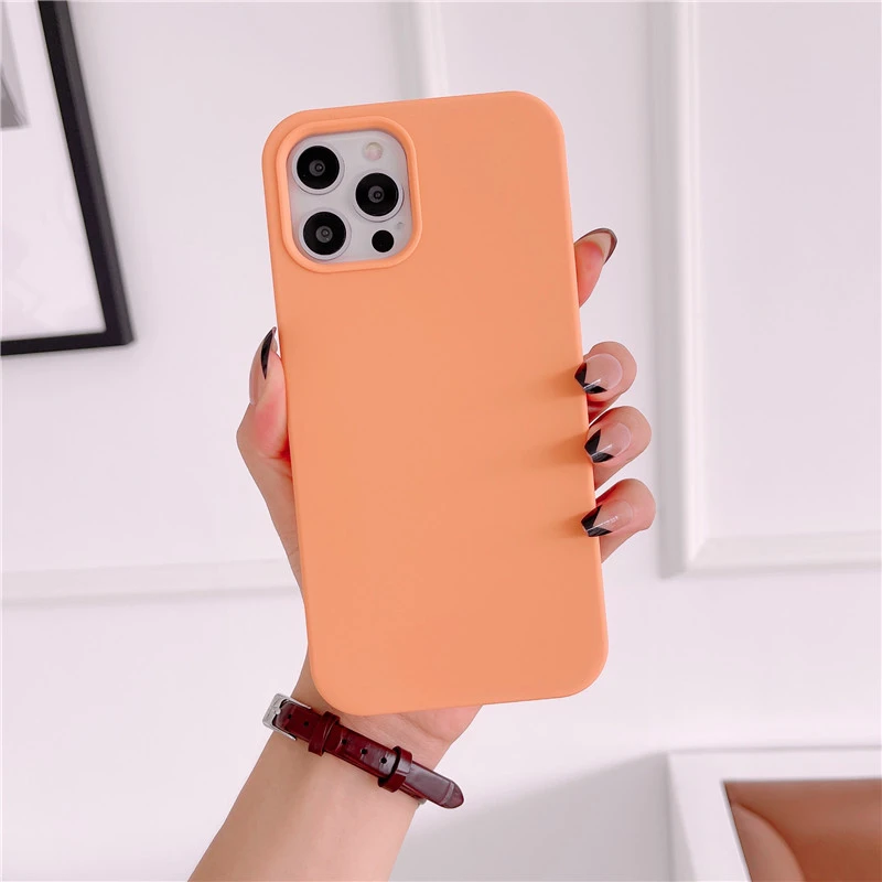 Liquid Silicone Mobile Phone Case All-inclusive Solid Color