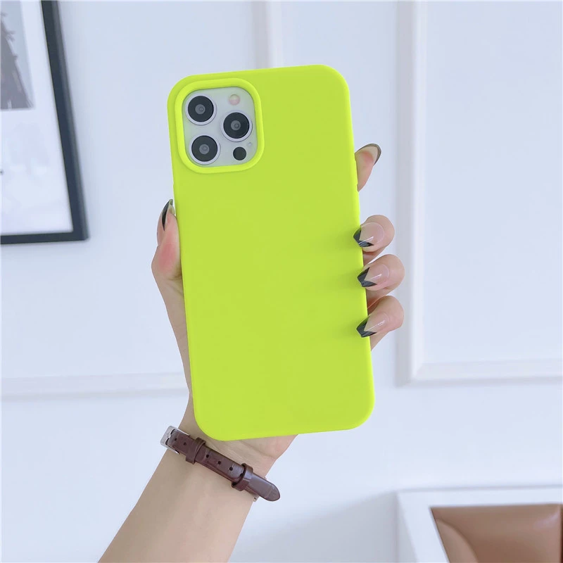 Liquid Silicone Mobile Phone Case All-inclusive Solid Color