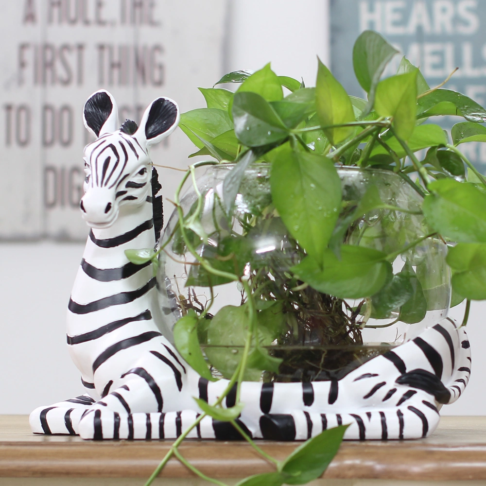 Creative Zebra Glass Goldfish Tank Living Room Decoration Ornament