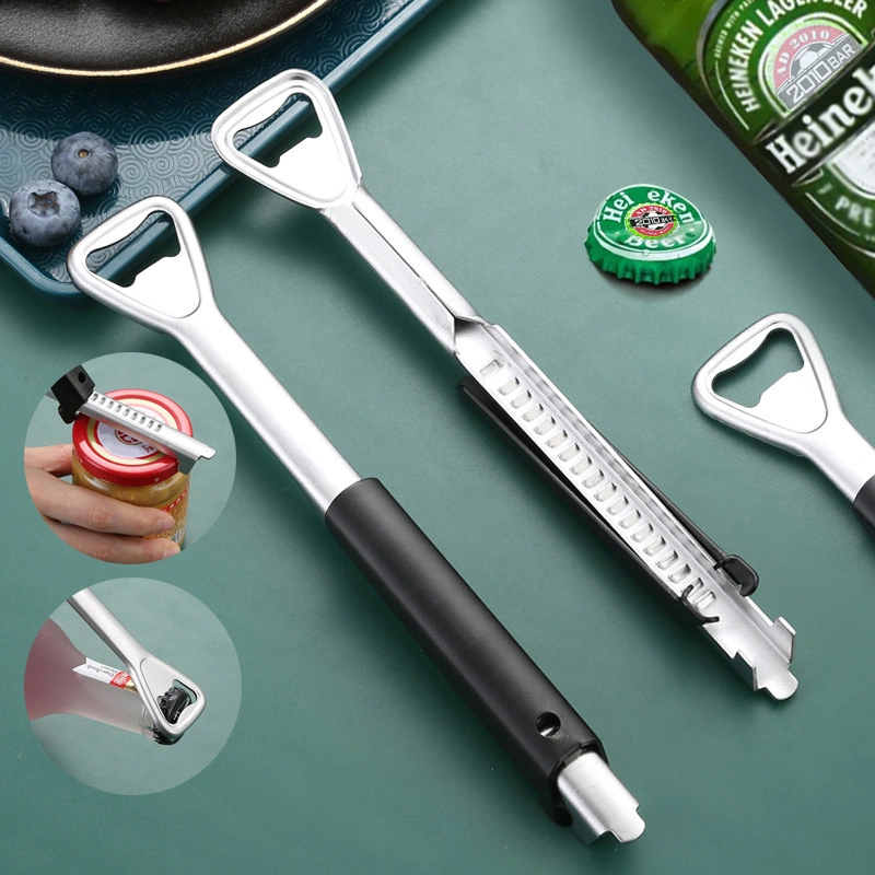 2-in-1 Adjustable Stainless Steel Can Opener Beer Starter Kitchen Tools