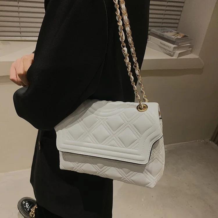 Cross-border Women's Bag Factory Direct Supply New TB Rhombus One-shoulder Crossbody Chain Women's Bag