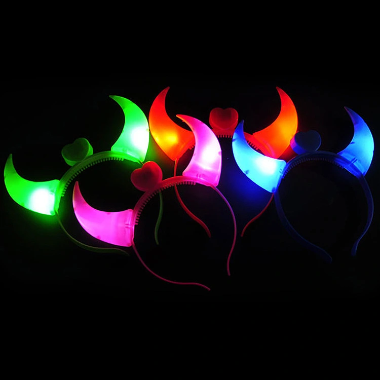 Women's Fashion Glowing Horn Shaped Hair Hoop Toy