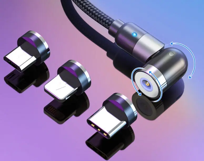 Rotating magnetic data cable three in one