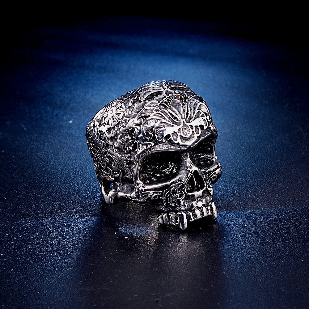 Men's Trendy Stainless Steel Skull Ring