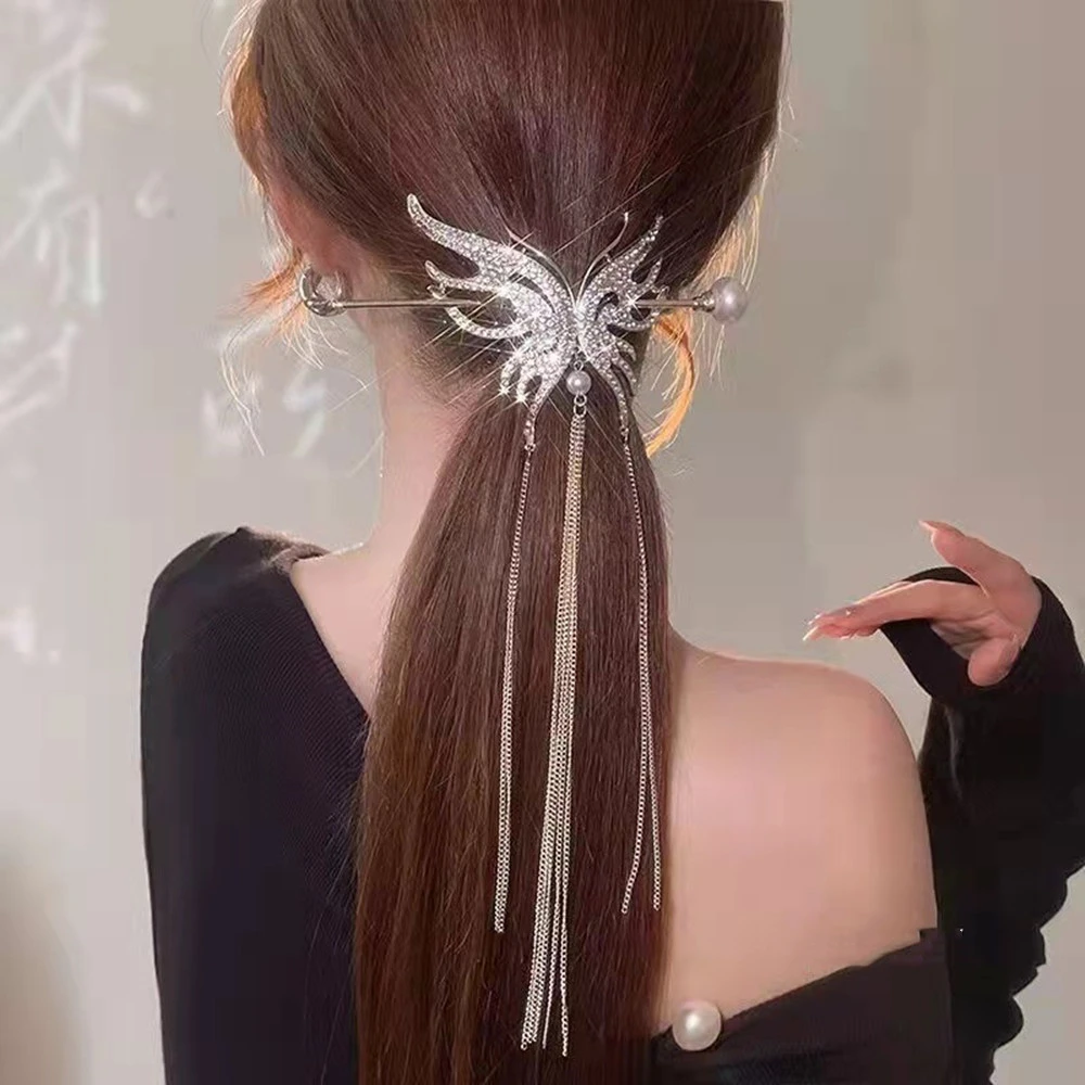 High-end Long Tassel Butterfly Hairpin Super Fairy