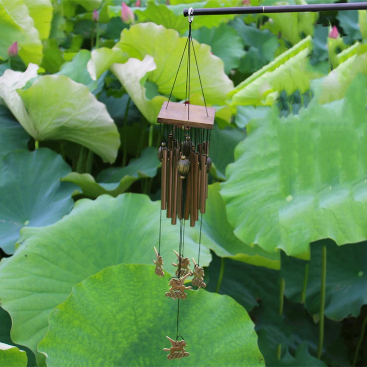 Solid Wood Bronze Wind Chimes Metal Multi-tube Anti-rust