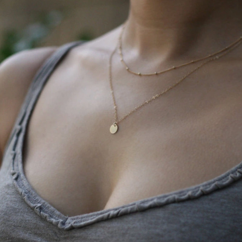 Simple Crystal Butterfly Mixed Layered Necklace