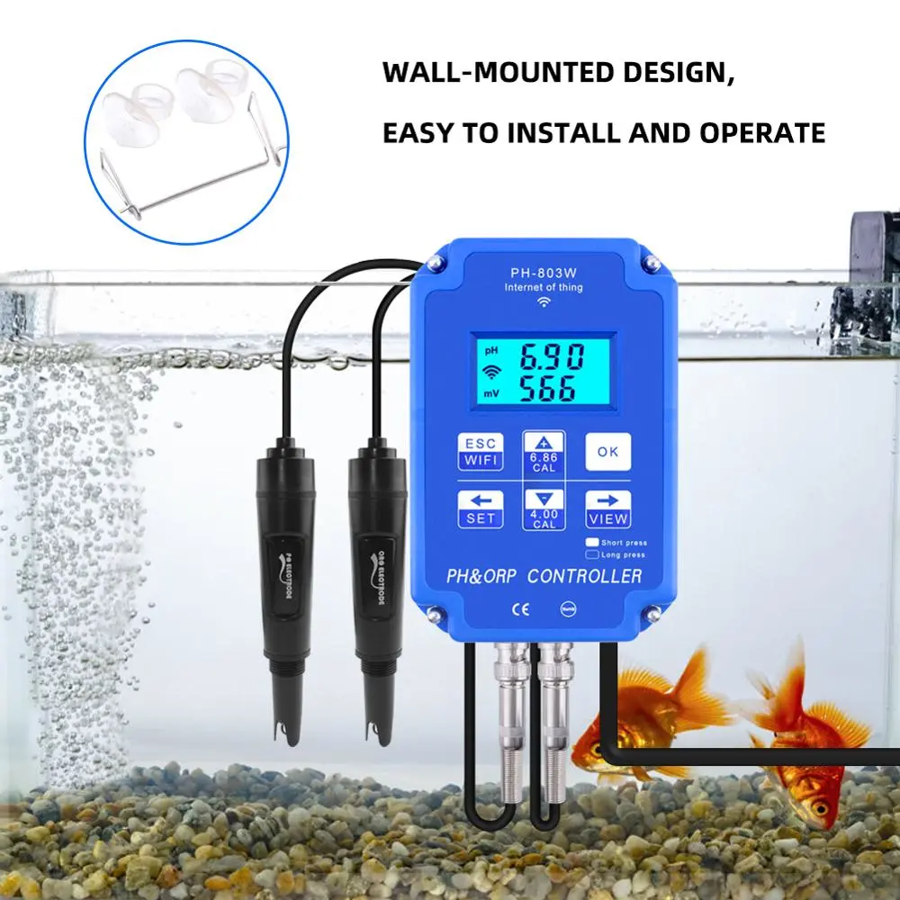 Mobile Wifi Monitoring Digital Controller PH Meter